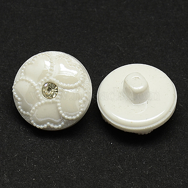 Taiwan Acrylic Rhinestone Shank Buttons(BUTT-F025-R13mm-C10)-2