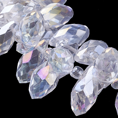 Electroplate Glass Faceted Teardrop Beads Strands(EGLA-D014-01)-3