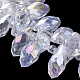 Electroplate Glass Faceted Teardrop Beads Strands(EGLA-D014-01)-3