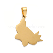 Ion Plating(IP) 304 Stainless Steel Pendants, Stamping Blank Tag, Butterfly Charm, Golden, 27x27x1mm, Hole: 6.5x4mm(STAS-C079-14G)