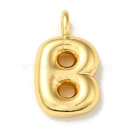 Brass Pendants, Real 18K Gold Plated, Letter B, 19x11x5.5mm, Hole: 3.3mm(KK-K354-01G-B)