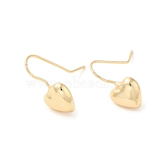 Brass Studs Earrings, Heart, Real 14K Gold Filled, 20.5x9.5mm(EJEW-Z044-01B)