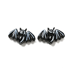 Halloween Theme Resin Decoden Cabochons, Black, Bat, 9.5x16.5x5.5mm(RESI-C050-01M)