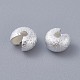 Caches perles texturées à écraser en laiton(X-KK-I665-23S)-2