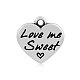 Heart with Word Love Me Sweet 316 Surgical Stainless Steel Pendants(STAS-I061-127)-1