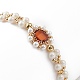 Glass & Shell Pearl Bead Bracele(BJEW-TA00180-02)-2