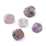 Rough Raw Natural Amethyst Beads, for Tumbling, Decoration, Polishing, Wire Wrapping, Wicca & Reiki Crystal Healing, No Hole/Undrilled, Flat Round, 27~37x7~12mm(G-H254-12)