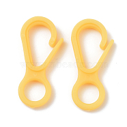 Plastic Lobster CLaw Clasps, Yellow, 33x15.5x4.5mm, Hole: 7.5mm(X-KY-D012-10)
