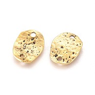 Alloy Findings, Pendant Links connectors, Oval, Lead Free and Nickel Free, Antique Golden, 20x15x1.5mm, hole: 2.5mm(PALLOY-EA11084Y-AG-NF)