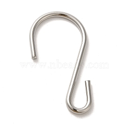 304 Stainless Steel S-Hook Clasp, Stainless Steel Color, 56x30x3mm(STAS-C085-03L-P)