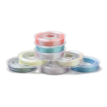 (Defective Closeout Sale: Some Spool is Broken) Polyester Threads, for Jewelry Making, Mixed Color, 0.3mm, about 21.87 Yards(20m)/Roll