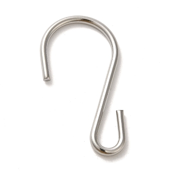 304 Stainless Steel S-Hook Clasp, Stainless Steel Color, 56x30x3mm