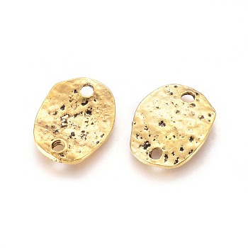 Alloy Findings, Pendant Links connectors, Oval, Lead Free and Nickel Free, Antique Golden, 20x15x1.5mm, hole: 2.5mm