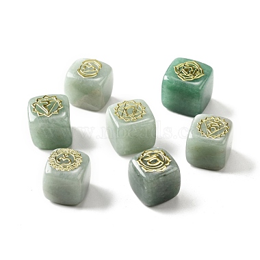 Cube Green Aventurine Beads