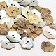 2-Hole Flower Mother of Pearl Buttons(SHEL-N033-12)-1