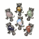 Synthetic & Natural Natural & Synthetic Mixed Stone Big Pendants(G-R432-06)-1