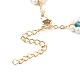 Shell Pearl & Acrylic Beads Flower Link Bracelets(X1-BJEW-TA00003-02)-5