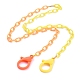 Персонализированные двухцветные ожерелья-цепочки из абс-пластика(X-NJEW-JN02825-02)-1