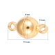 Brass Magnetic Clasps with Loops(KK-YW0001-16A)-2