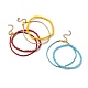 Bracelets de perles en verre extensible et ensembles de bracelets en cordon tressé en coton(BJEW-JB05401)-1