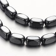 Non-magnetic Synthetic Hematite Bead Strands, Cuboid, Original Color, 8x4x4mm, Hole: 1mm, about 52pcs/strand, 15.7 inch(G-F300-40A-09)