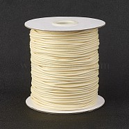 Eco-Friendly Korean Waxed Polyester Cord, Cornsilk, 0.5mm, about 169.51~174.98 Yards(155~160m)/Roll(YC-P002-0.5mm-1112)