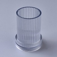 Plastic Candle Cups, Candle Molds, for Candle Making Tools, Column, Clear, 8.6mm(AJEW-WH0098-87)