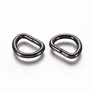 Iron D Rings, Buckle Clasps, For Webbing, Strapping Bags, Garment Accessories, Gunmetal, 19x15x2.5mm, Inner Diameter: 13x9mm(IFIN-WH0051-30B)