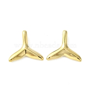 304 Stainless Steel Charms, Mermaid Tail Charms, Real 14K Gold Plated, 9.5x10.5x3.3mm, Hole: 1mm(STAS-L269-025G-A)