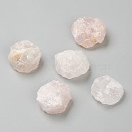 Rough Raw Natural Rose Quartz Beads, for Tumbling, Decoration, Polishing, Wire Wrapping, Wicca & Reiki Crystal Healing, No Hole/Undrilled, Flat Round, 22~25x7~11mm(G-H254-11C)