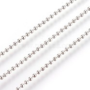 Iron Ball Chains, Soldered, with Spool, Nickel Free, Platinum, 1.5mm, about 328.08 Feet(100m)/roll(CHB001Y-NF)