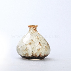 Ceramics Vase, Display Decoration, for Home Decoration, Random Bottle Pattern, Old Lace, 70x70~74mm(PW22053016433)