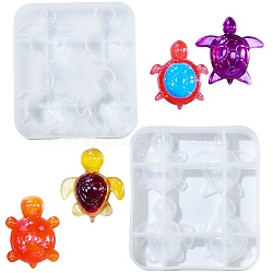 2Pcs DIY Silicone Molds, Resin Casting Molds, Sea Turtle, White, 104x94x18mm, Inner Diameter: 45~49x35~46mm(DIY-CJ0003-32)