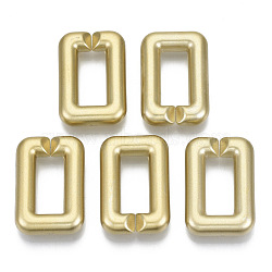 Opaque Spray Painted Acrylic Linking Rings, Quick Link Connectors, for Cross Chains Making, Rectangle, Gold, 30x20x6mm, Inner Diameter: 18x8mm, about 188pcs/500g(OACR-S021-69A-B01)