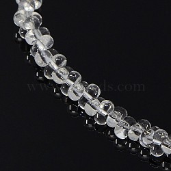 Glass Beads Strands, Bone, Clear, 2x4mm, Hole: 1mm, about 260~270pcs/strand, 17.32~17.71(44~45cm) inch(X-EGLA-F031-I01)