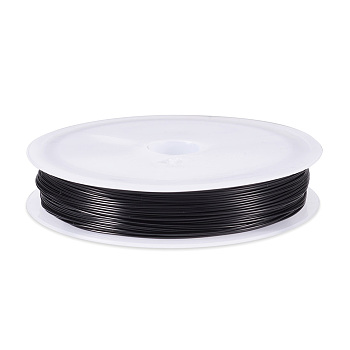 Copper Jewelry Wire, Round, Black, 24 Gauge, 0.5mm, about 75.46 Feet(23m)/Roll