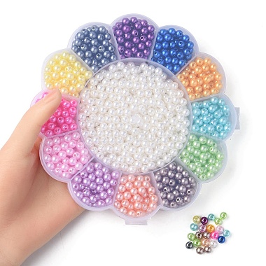 13 style perles d'imitation en plastique ABS peintes à la bombe(OACR-YW0001-41)-4