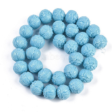 Synthetic Coral Dyed Carved Beads Strands(CORA-K009-01)-2