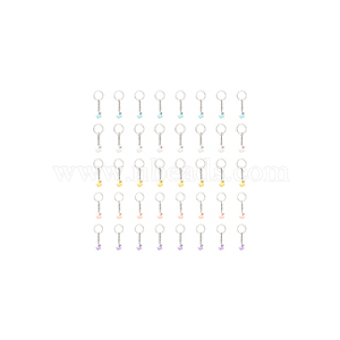 40Pcs 5 Colors Mini Duck Resin Pendant Keychain(KEYC-PH01492)-6