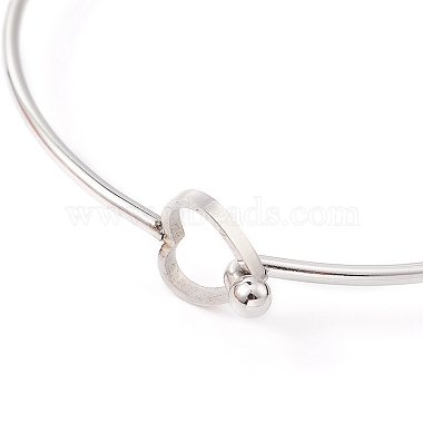 bracelet coeur creux en acier inoxydable(BJEW-YW0001-08P)-2
