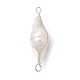 Natural Cultured Freshwater Pearl Copper Wire Wrapped Connector Charms(PALLOY-JF02519-01)-3