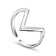 SHEGRACE Chic Rhodium Plated 925 Sterling Silver Cuff Rings(JR156A)-1