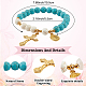 Synthetic Turquoise Round Beaded Stretch Bracelet(BJEW-PH01531-02)-2