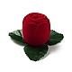 Flocking Plastic Rose Finger Ring Boxes(CON-C015-01A)-1