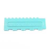 Plastic Baking Edge Dough Scraper and Cutter Pastry Spatulas, for Cake Decoration Baking Tools, Rectangle, Pale Turquoise, 217x72x7mm(AJEW-P077-07)