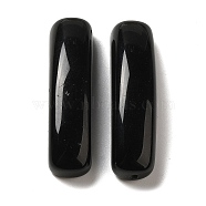 Natural Obsidian Connector Charms, Curved Rectangle Links, 36.5~37x10~10.5x7~8mm, Hole: 1.5mm & 2.4mm(G-G095-01D)