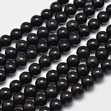 10mm Black Round Obsidian Beads