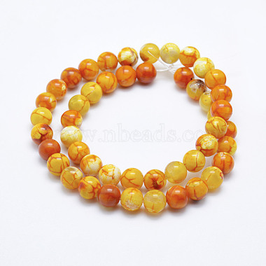 Natural Crackle Agate Beads Strands(X-G-K203-88-8mm)-2