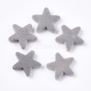 Light Grey Star Acrylic Beads
