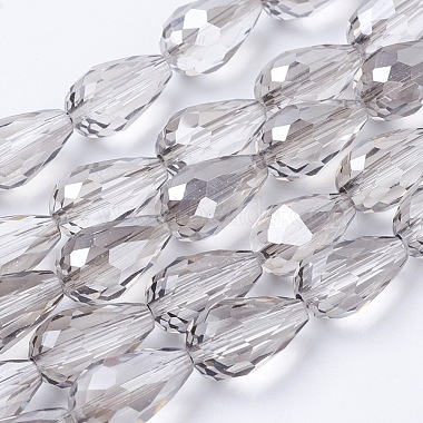 Chapelets de perles en verre galvanoplastique(X-EGLA-D015-15x10mm-34)-3